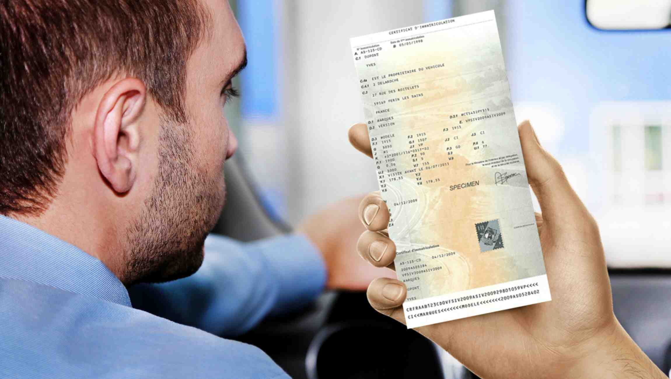 Comment changer le nom du propriétaire du document d'immatriculation du véhicule?